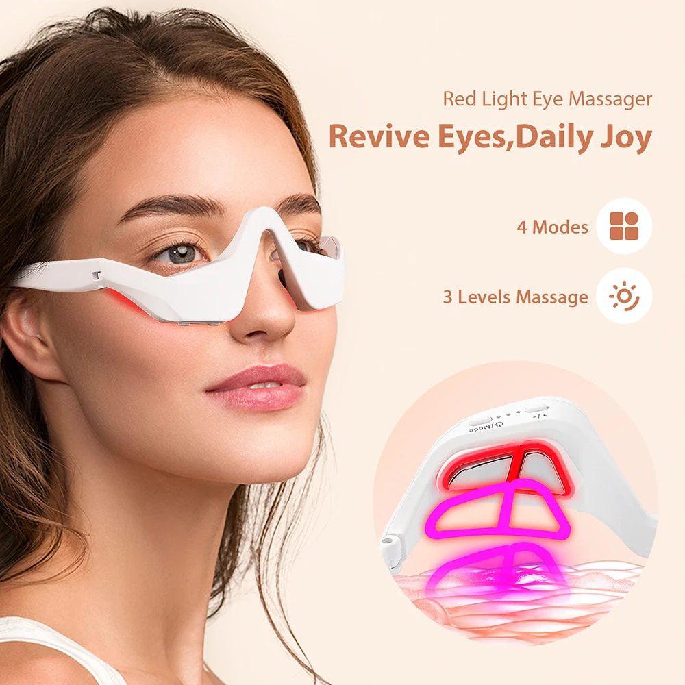 Premium 3D Smart Eye Massager - Heated Vibration &amp; Bluetooth Music view